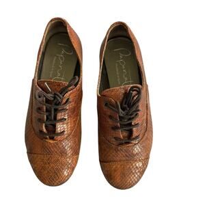 PAPANATAS Luggage  Snake Leather Lace-Up Oxford Shoes Unisex